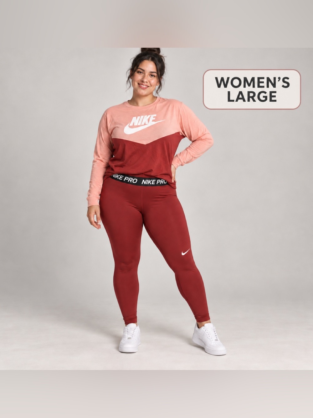Nike Women's La Maroon High-Rise Pro Leggings